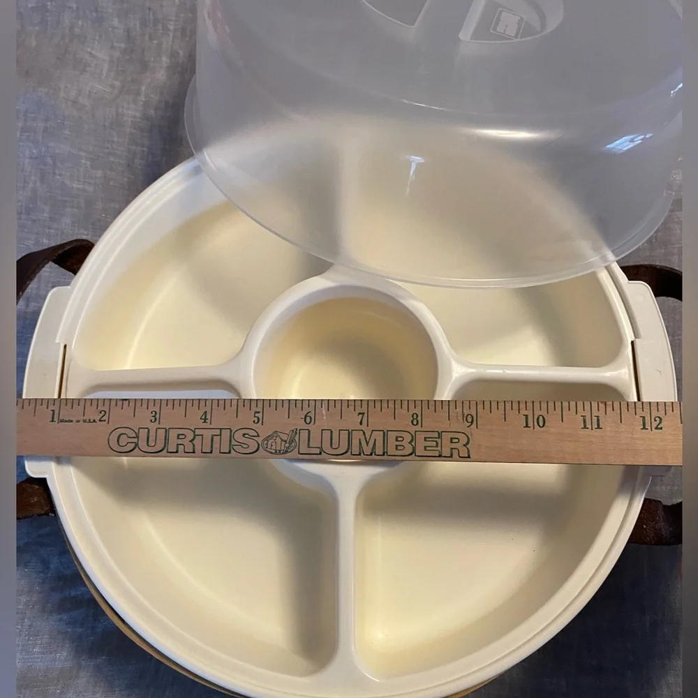 Peterboro Basket Co. Fruit Tray Basket with lid, Chip & Dip, Holiday Party Tray